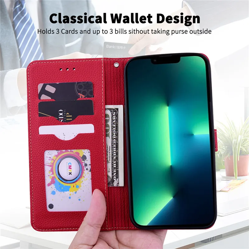 Leather Wallet Flip Phone Case - Blackview A200 Pro Cover