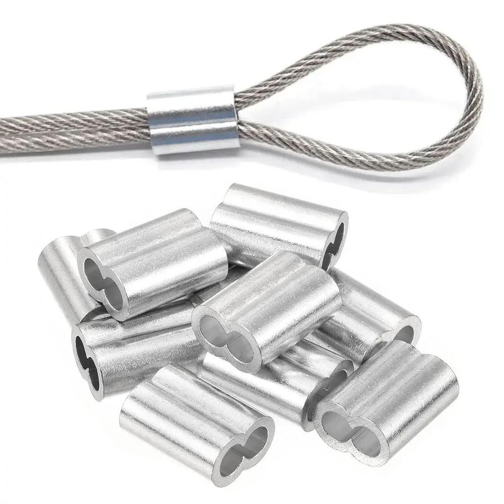 Masteelf 100pcs Cable Crimps Aluminum Crimping Sleeves Crimping Loop Sleeves Wire Rope Crimping Tool Masteelf 100pcs Cable Crimps Aluminum Crimping Sleeves Crimping Loop Sleeves Wire Rope Crimping Tool