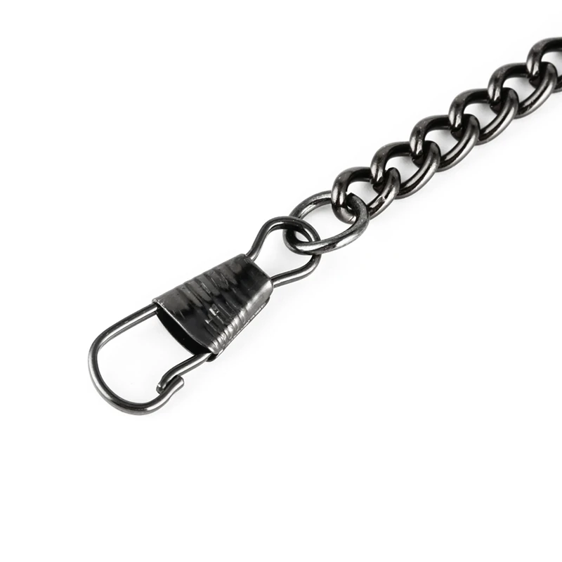 Pocket Watch Chain Black/Gold T Bar Link Chains Hook Clasp Holder Chain Men Women Locket Collares Pocket Watch Chain Replacement