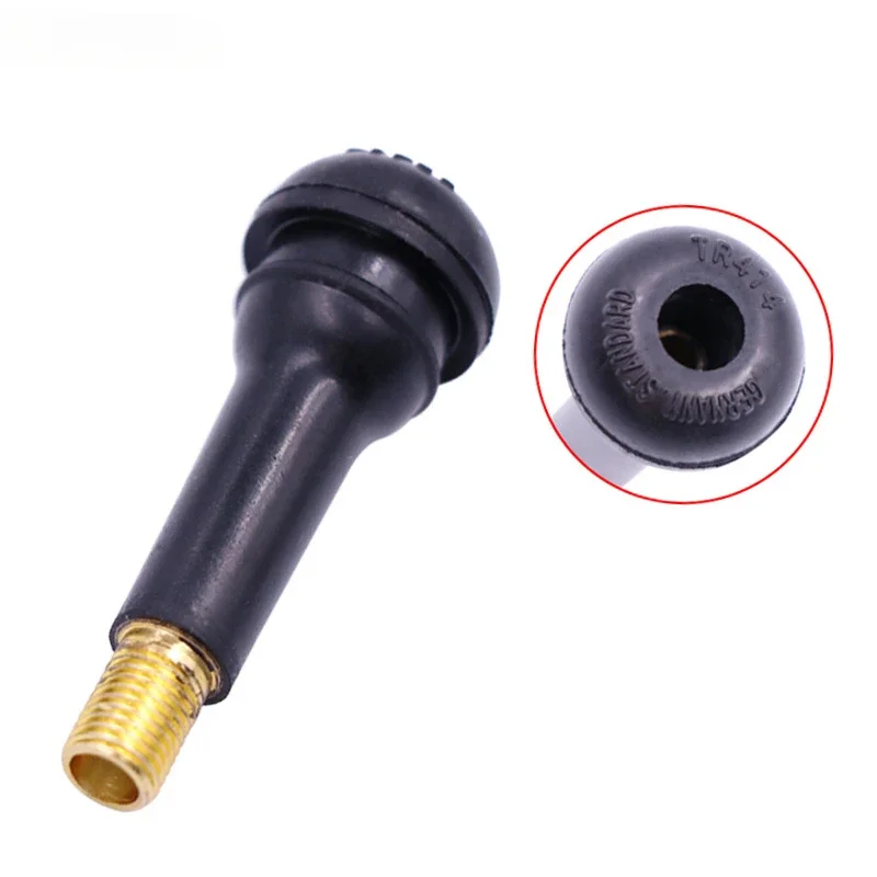 Premium Black Snap-in Tubeless Tire Valve Stems with Caps – High Quality Rubber Car Accessories
