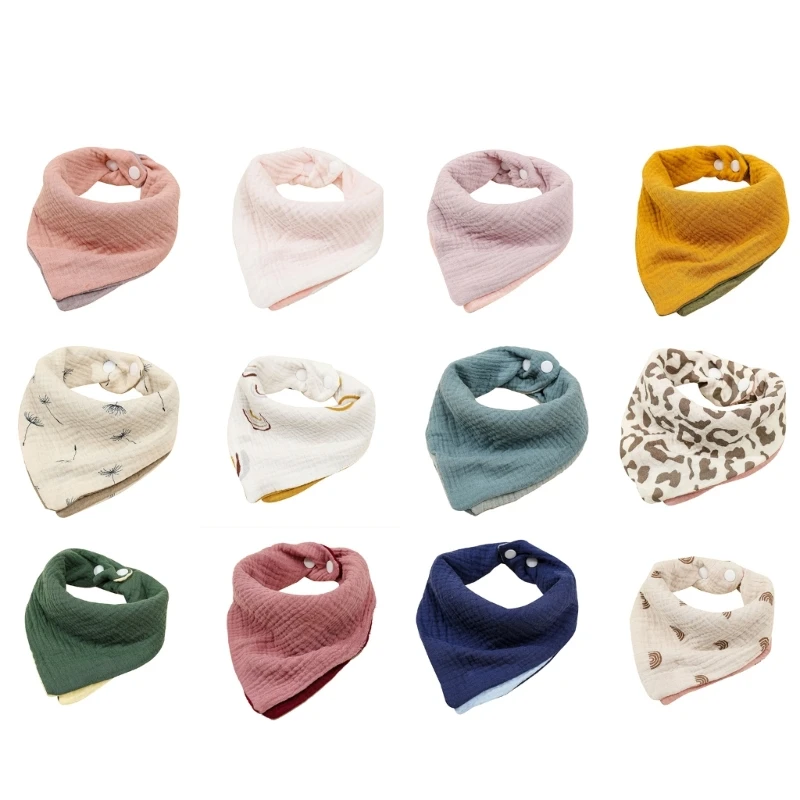 Baby Bibs Bandana Muslin Drooling Bib Infant 0-1Year Baby Teething Soothe Towel High Absorbent Stylish Floral Bib