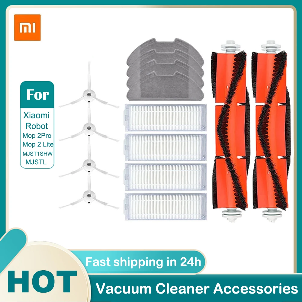 Filtro Hepa para Xiaomi mi Robô Vácuo-mop Pro & Lite Mop Pano Principal Lado Escova Mijia Aspirador de pó Acessórios Mjst1shw Mjstl