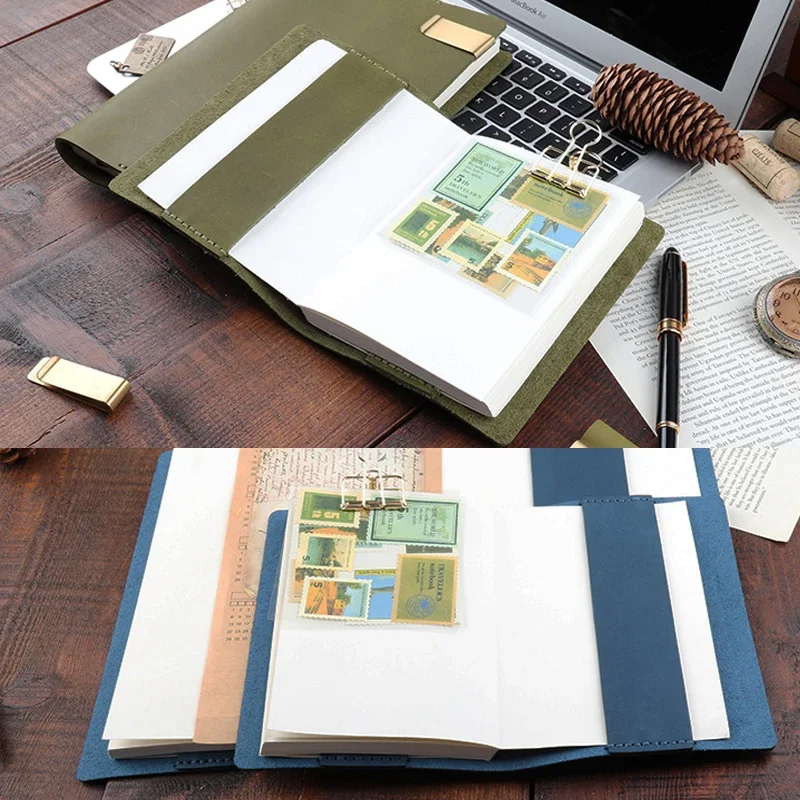 Fromthenon Genuine Leather Cover for Ho-Bo A5 A6 Notebook Cover Planner Vintage Retro Diary Stationery Office & School Supplies 6