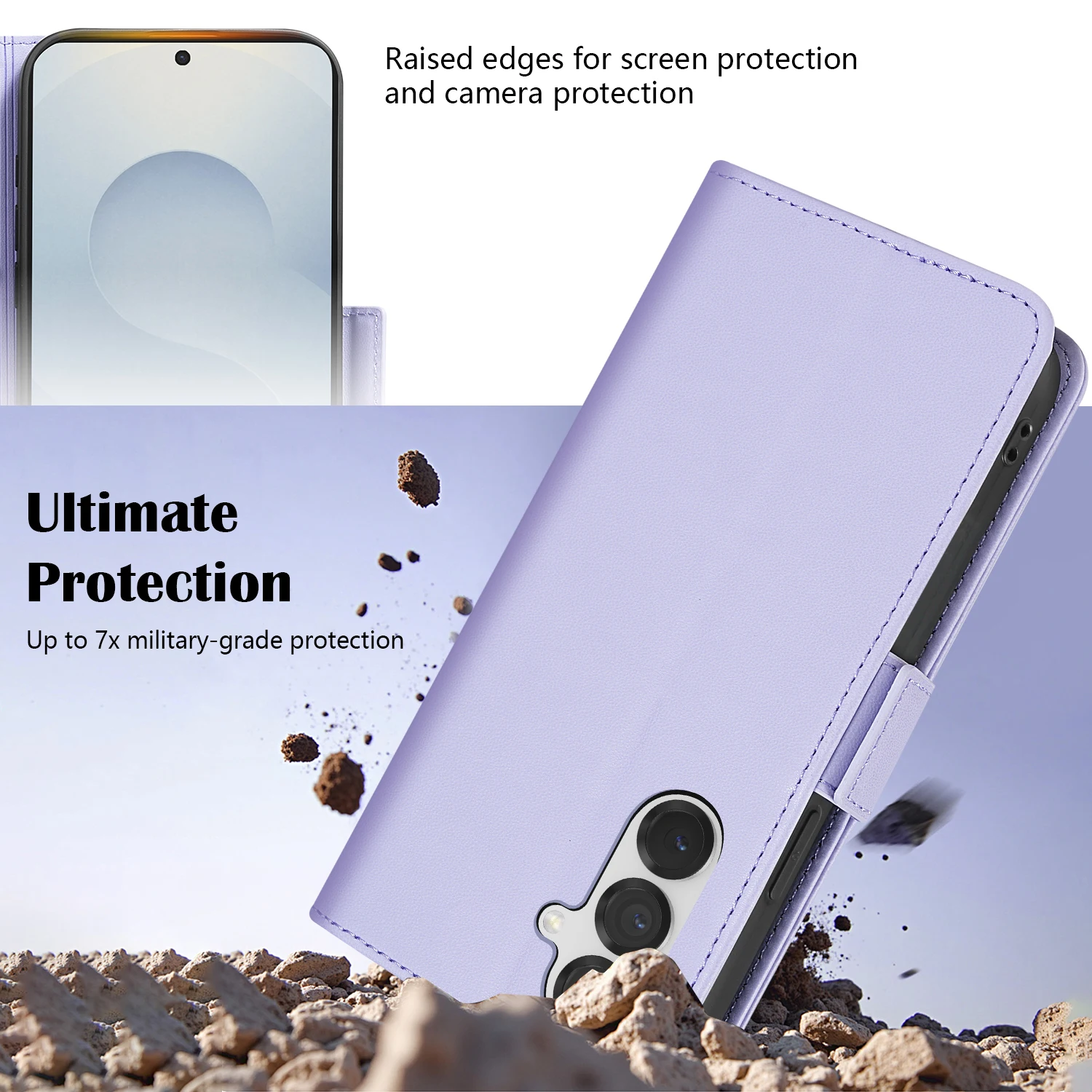 Versatile Magnetic Flip Leather Wallet Case with Card Slot