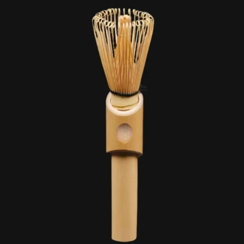 Japanese Style Matcha Whisk with Long Handle Portable Stirring Brush Matcha Powder Brush Tool Useful Handmade
