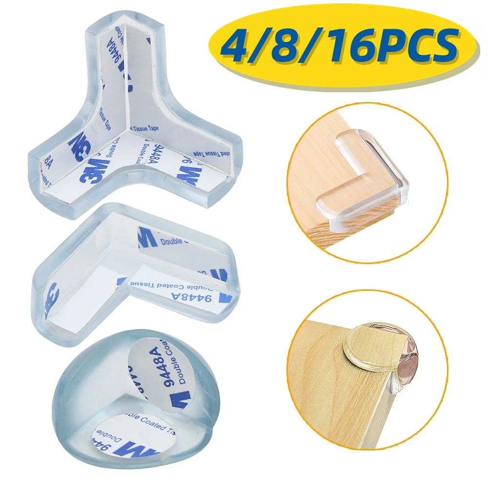 Safety Corner Protectors Set High Resistant Adhesive Gel Baby Proof Guards  Clear Silicone Furniture Table Edge Corner Protection - AliExpress