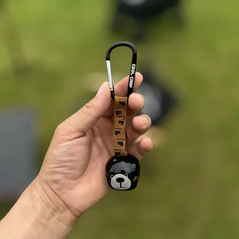 

1PCS Little Bear Bell Chimes Camping Tent Pendant Ultralight Atmosphere Decoration Car Party Home Window Retro Cute Pendant