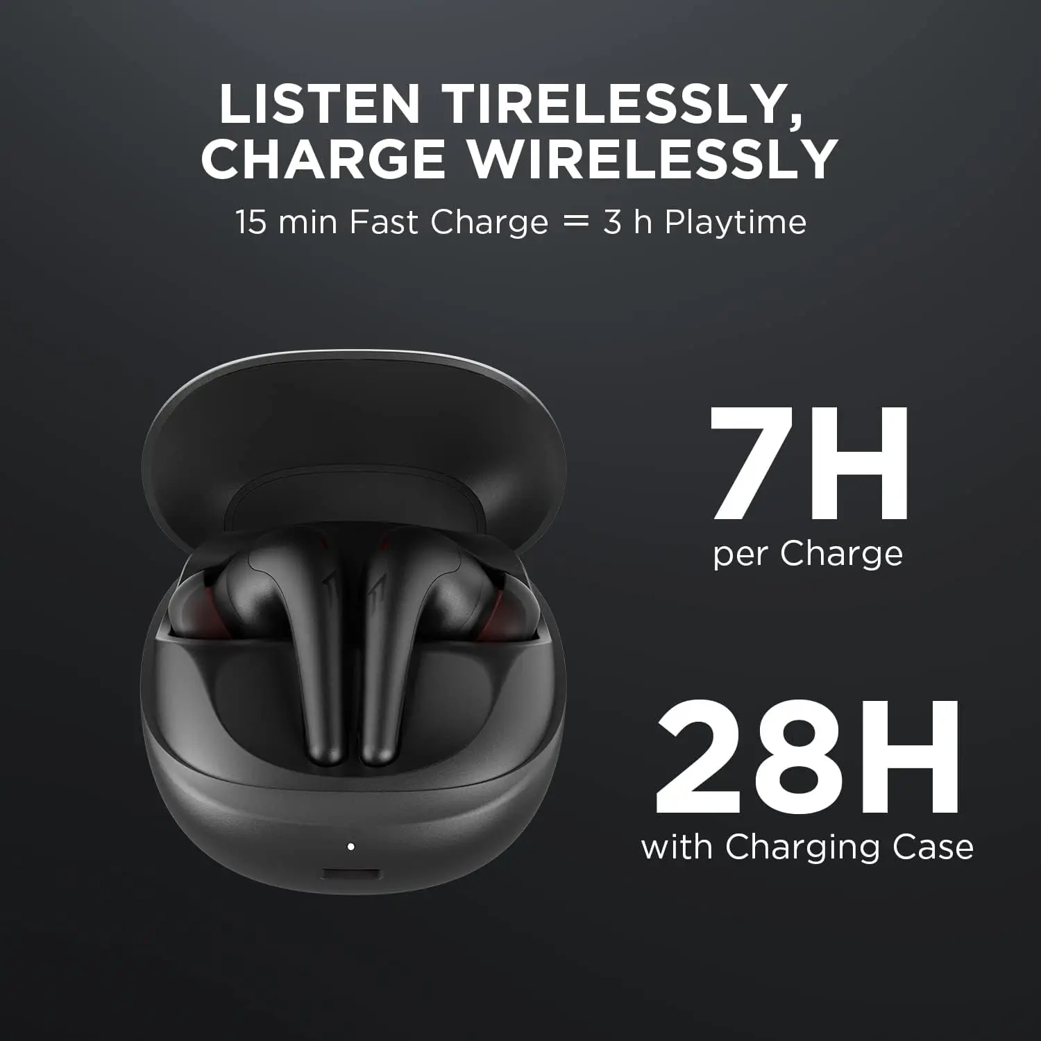 1MORE Aero Earbuds Noise Cancellation Bluetooth 5.2  Customizable EQs  Clear Calls 28h Playtime  Wireless Charging headset 5