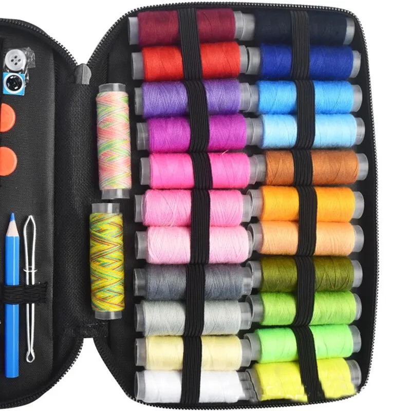 Sewing Kits 97pcs With Case Portable Supplies For Home Traveler Adults Beginner Emergency Contains Thread