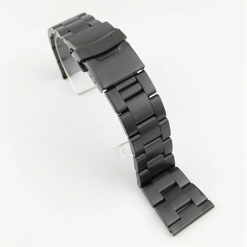 Premium Stainless Steel Diving Watch Band with Double Lock Buckle - Adjustable Metal Bracelet in Multiple Sizes