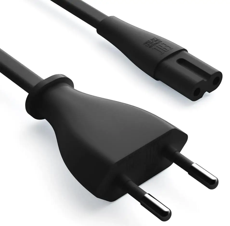 Universal 2-Prong AC Power Cord - Figure 8 IEC 320-C7