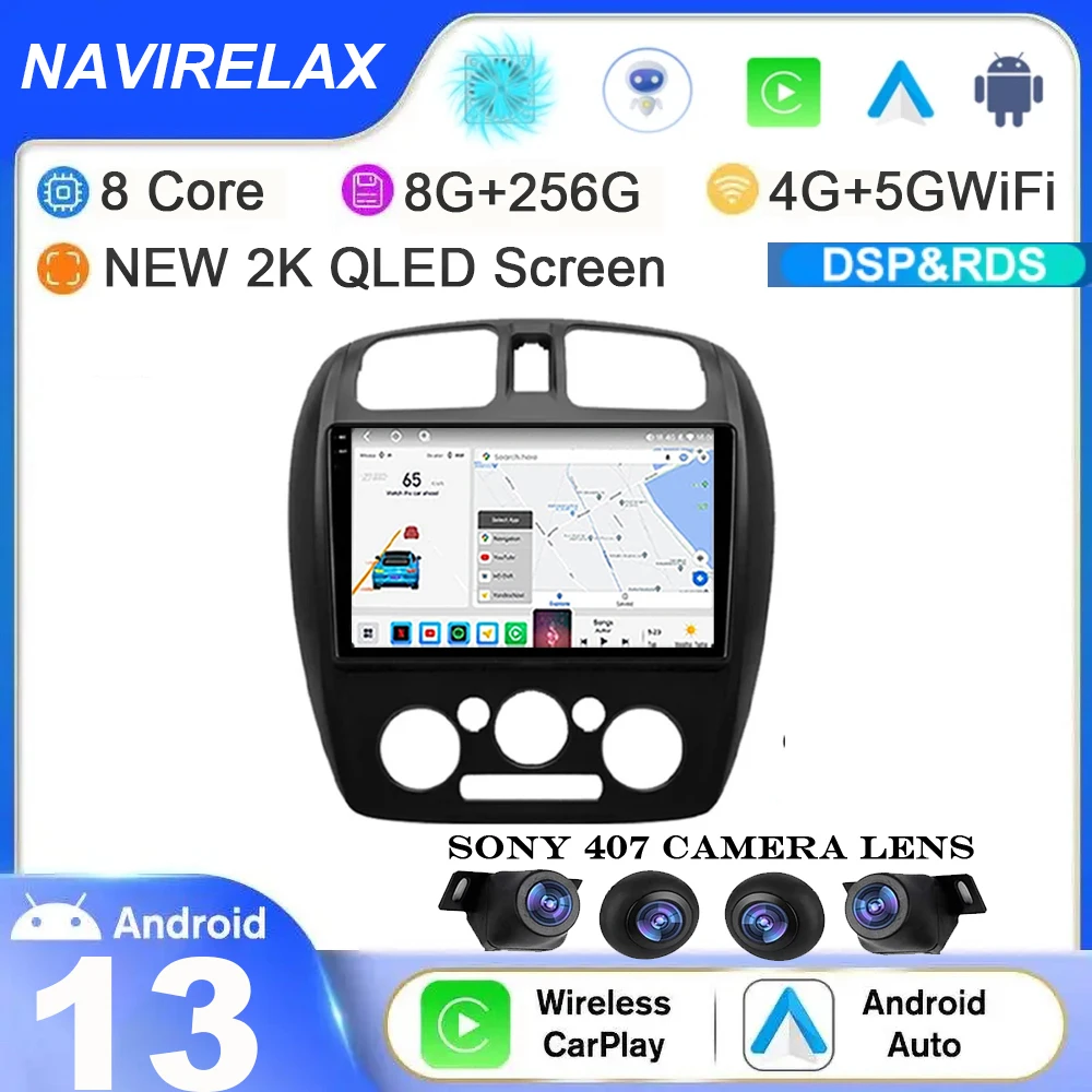 

Android 13 Carplay For Mazda 323 2000-2008 Car Radio Multimedia Video Player GPS Navigation BT Stereo No 2din Tape Recorder DVD