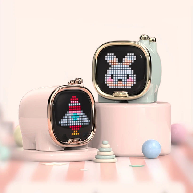 Divoom cute Bluetooth speaker girl heart creative pixel small TV boot screen small audio gift best speakers for music