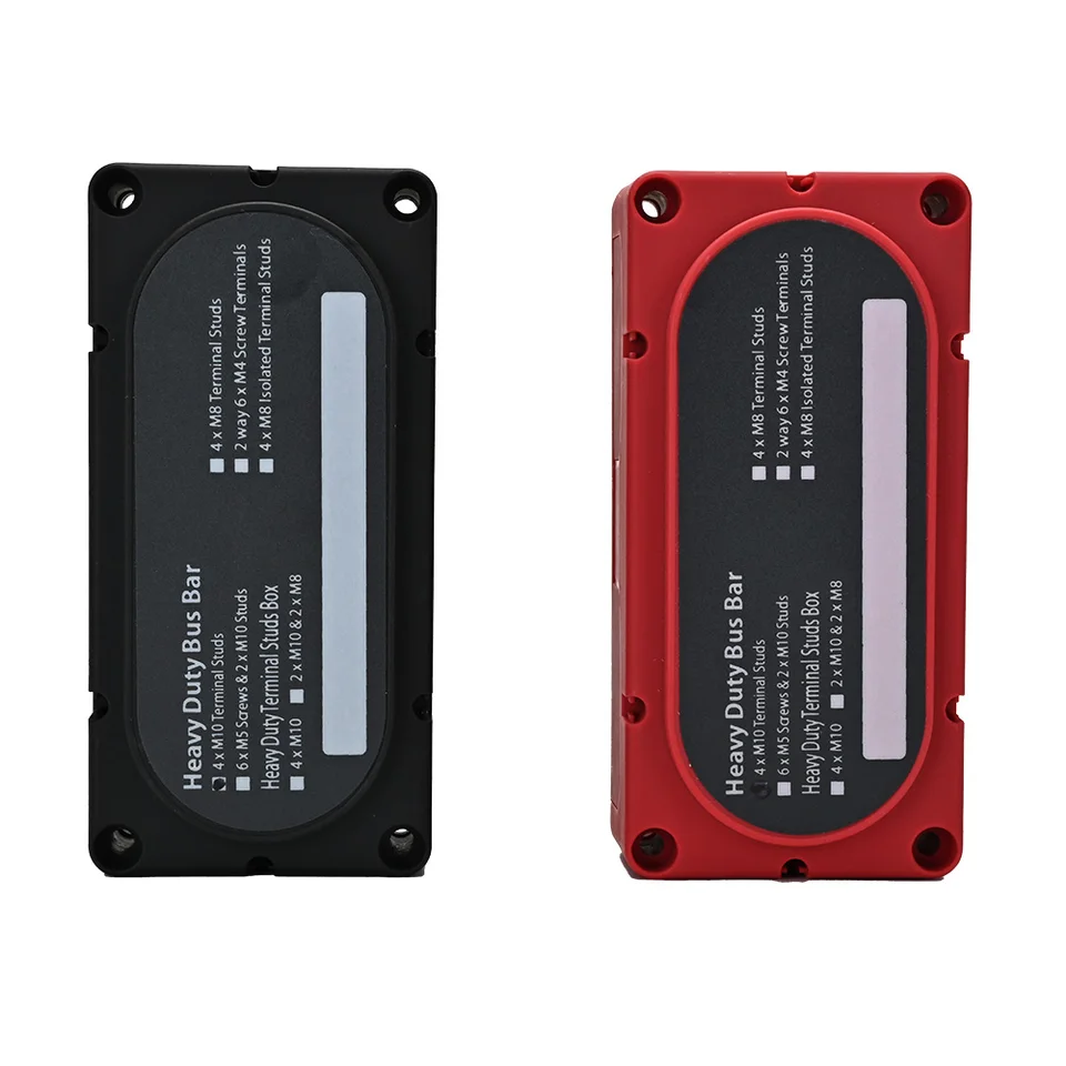 Power Distribution Block Heavy Duty Bus Bar Box With 3/8in M104 Terminal Studs 48V 300A Post Battery Junction Block For Car RV Truck Marine Boat - View #4