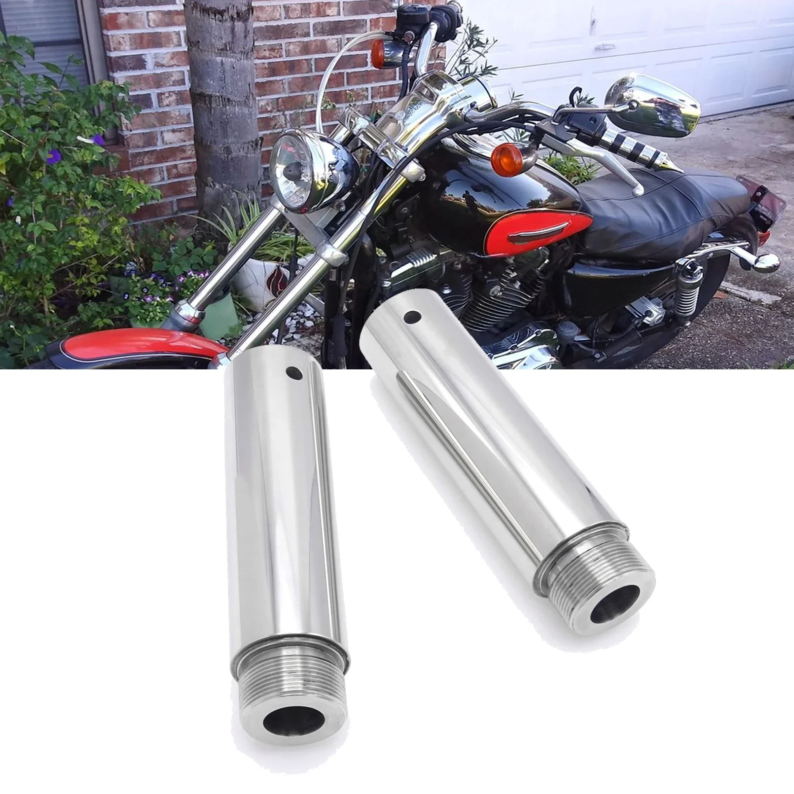 Fork Tube 5 Inches Extensions For Harley Davidson Sportster 39mm 883 1200 XL Dyna Glide And FXR Aluminum maisto 1 18 harley davidson 2001 fxdwg dyna wide glide die cast vehicles collectible hobbies motorcycle model toys