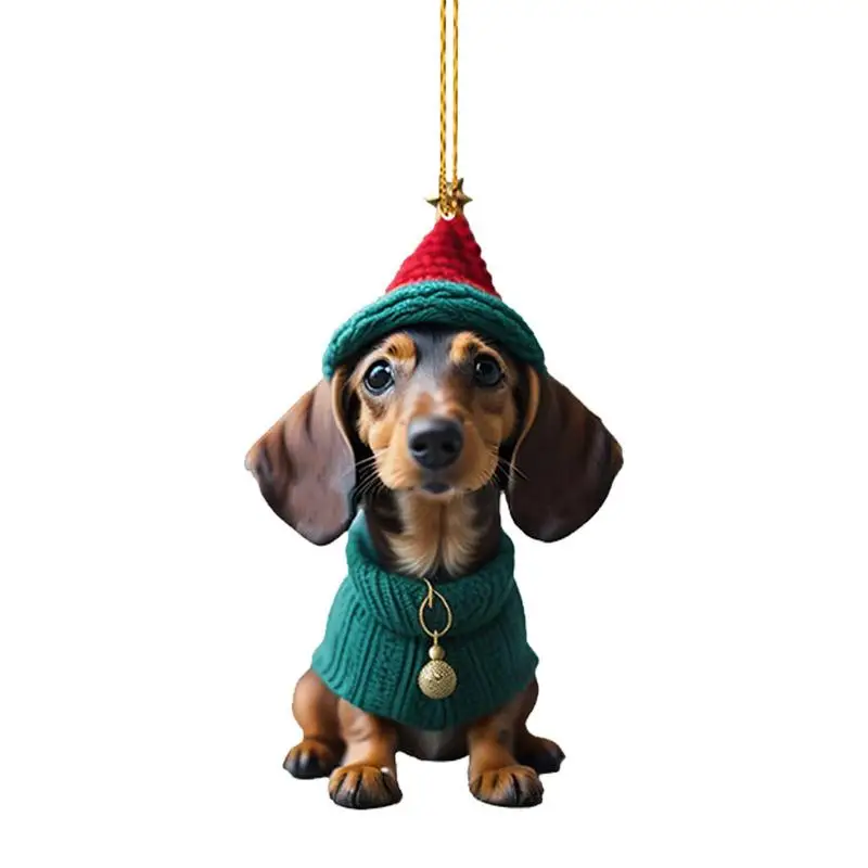 

Dog Christmas Tree Ornaments Lifelike Dog Ornaments For Car Acrylic Christmas Gifts For Dog Lovers Dog Themed Christmas