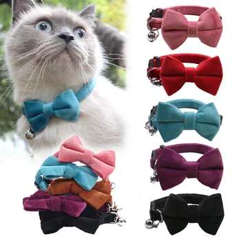 Velvet Cat Bow Collar 1