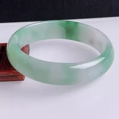 Zheru 주얼리 천연 미얀마 옥 팔찌, 절묘한 공주 팔찌, 여자 친구 엄마 보내기, 54mm-62mm