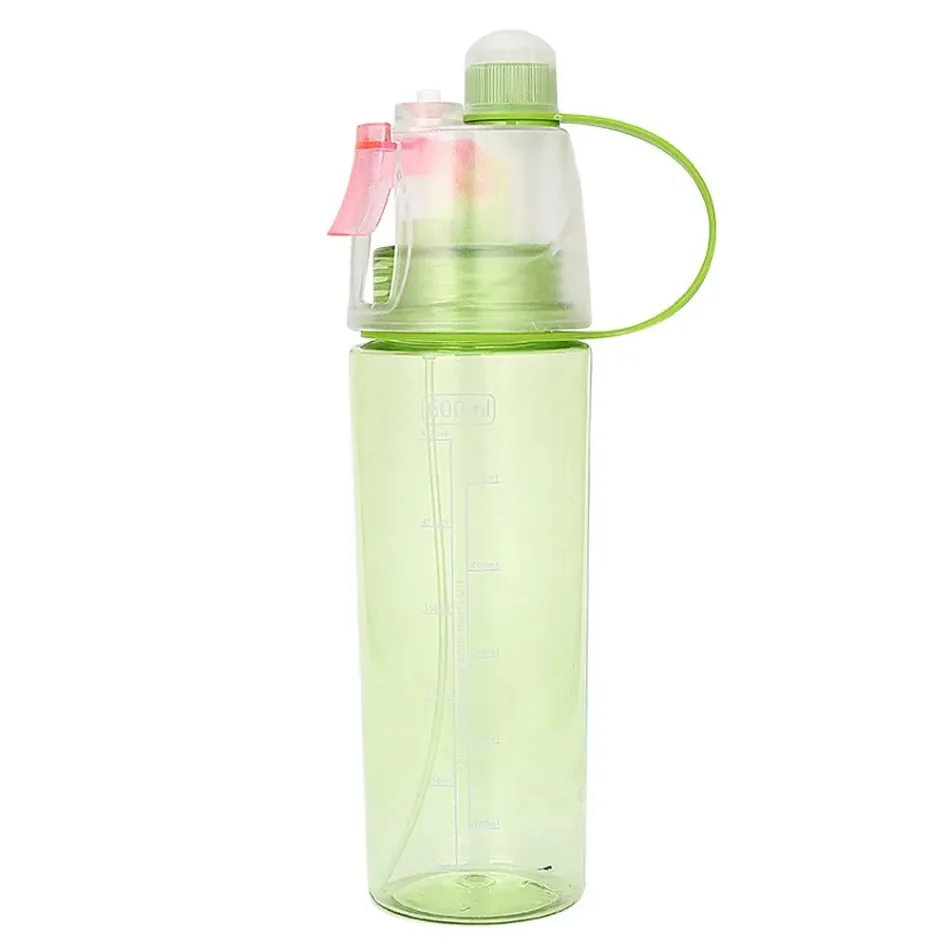 Water Bottle 1 Pcs 600ml For Girls Outdoor Sport Fitness Cup Large Capacity Spray BPA Free Drinkware Travel