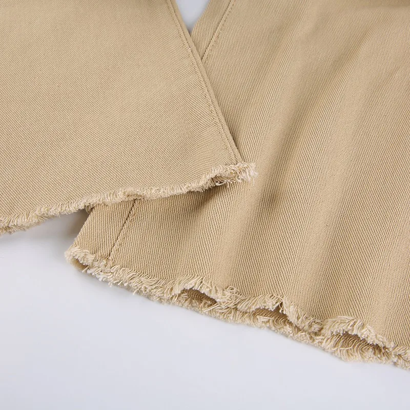 denim jacket for women Brown Denim Jeans Women Fashion Y2K High Waist Stretch Solid Wide Leg Pants Casual Streetwear Straight Trousers 2022 baggy jeans