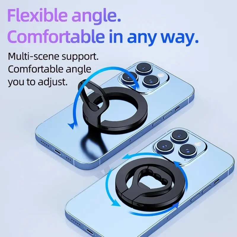 2 In 1 Magnetic Cell Phone Ring Holder Stand Bottle Opener Kickstand For Magneti iPhone 15 14 13 12 Desktop Mobile Bracket Mount 4