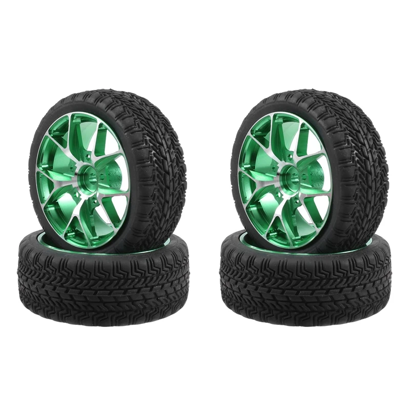 

4 шт., металлические колесные диски, резиновая шина для 1/10 RC On-Road Дрифт-тур Car Sakura Traxxas HSP Tamiya HPI Kyosho Redcat