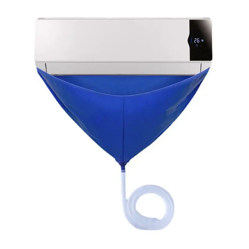

Air Conditioner Cleaning Cover Waterproof Funnel Shape AC Cover Wall Mounted Cleaning Cover Bag With Water Pipe For Household Ac