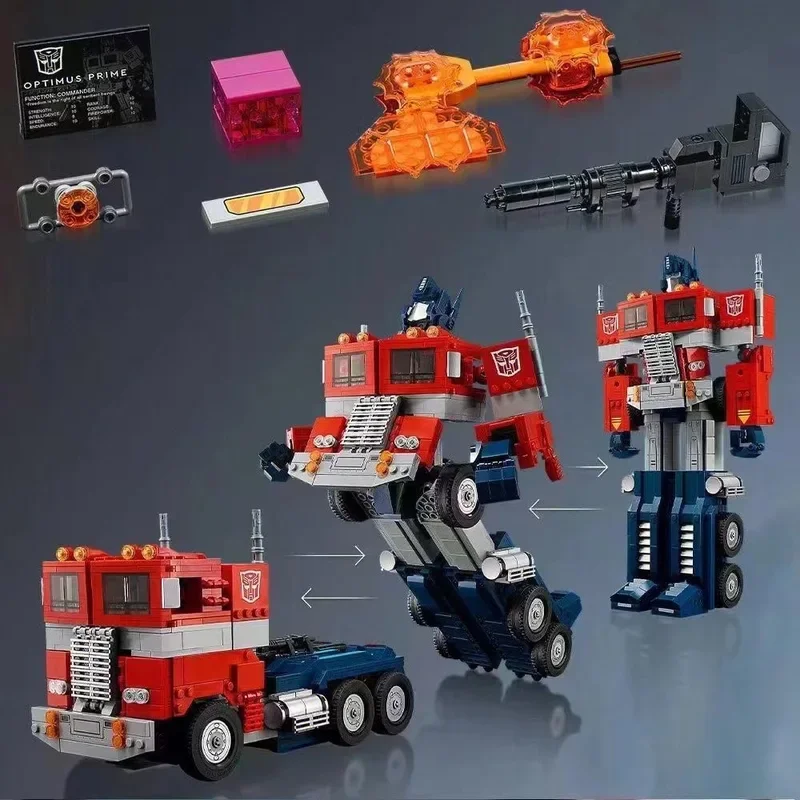 Transformation Robot Car Toys Optimus Prime Truck Autobot Deformation Movies Building DIY Model Blocks for Kids 5