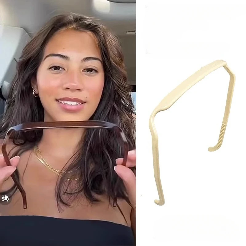 

New Sunglasses Frame Shape Plastic Hairband For Women Elegant Solid Headband Hair Decorate Hair Hoop Fashion Hair Accessories