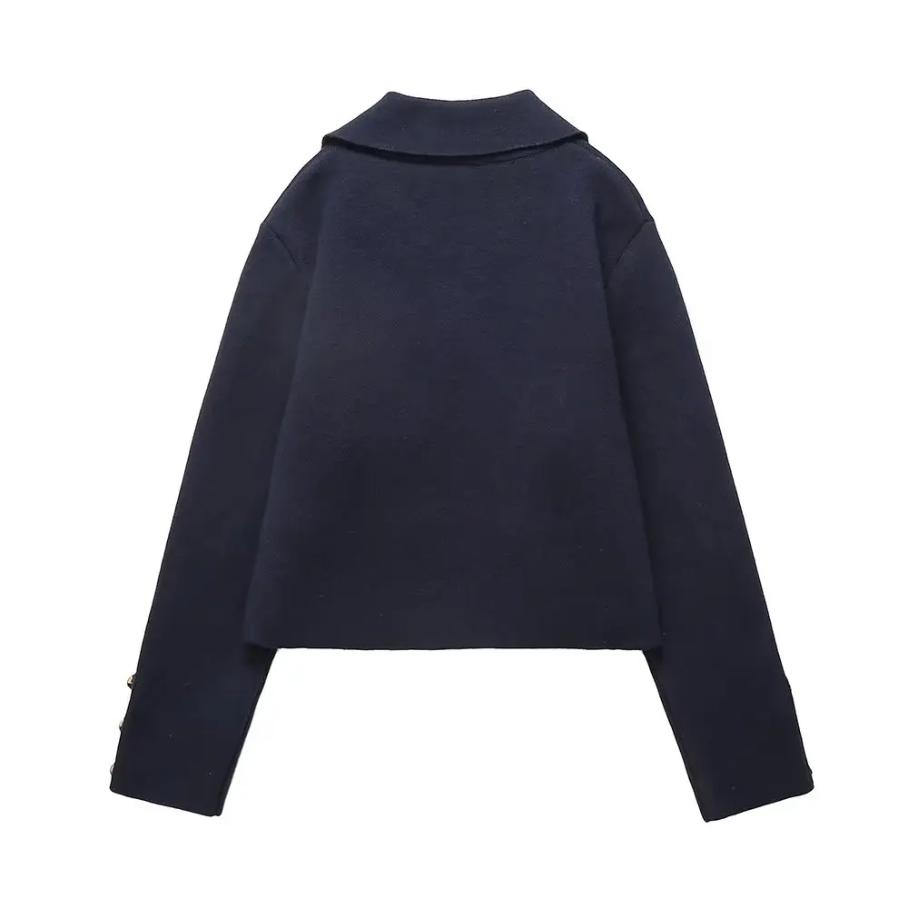 Maxdutti New Arrival Clothing Jacket Women England Women Double Breasted Short Blazers 2