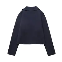 Maxdutti New Arrival Clothing Jacket Women England Women Double Breasted Short Blazers 2