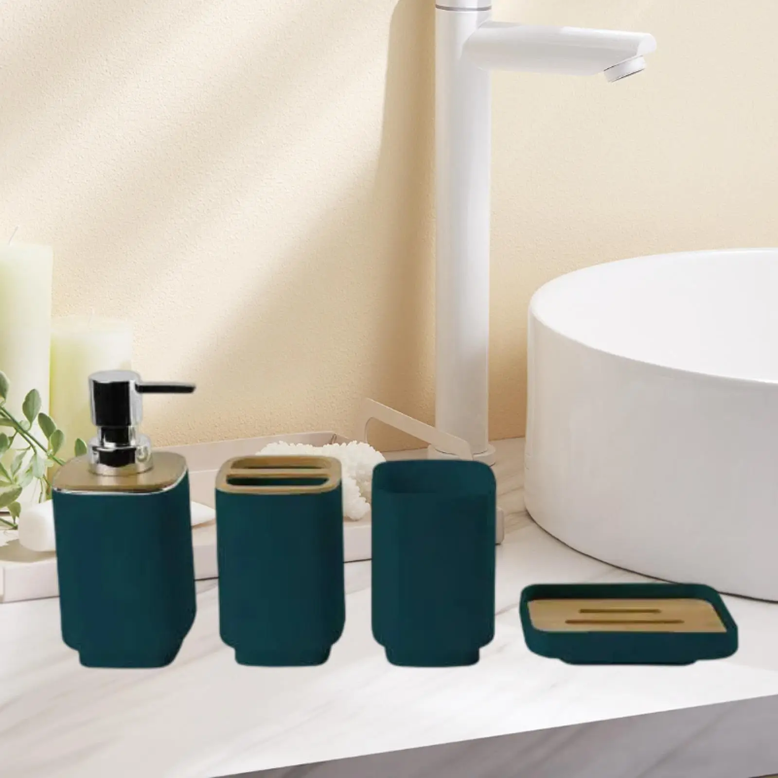 4 Pieces Bathroom Accessories Set Fashion for Office Friends
