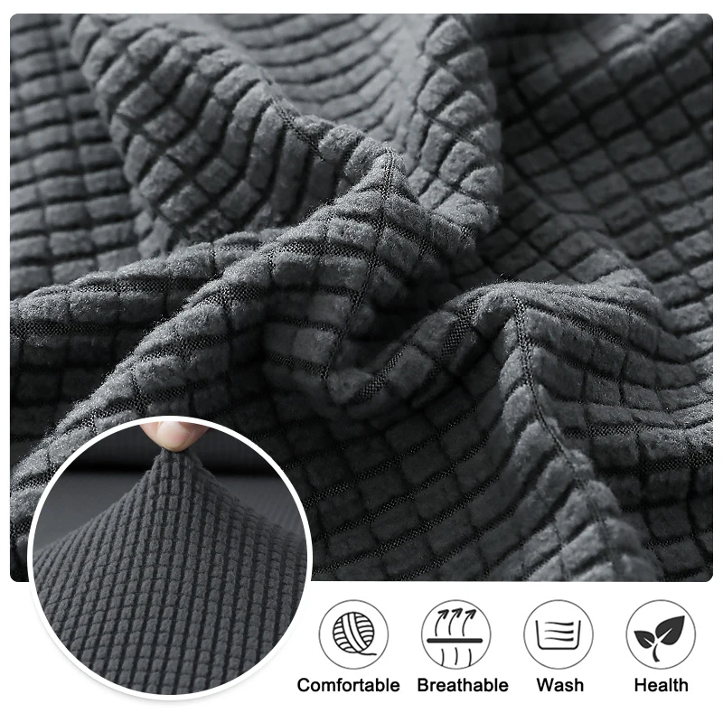 Stretch Futon Sofa Bed Cover Jacquard All-inclusive Armless Futon Cover with Skirt Ruffled Sofa Cover Furniture Protector 1PC 4