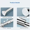 No Drilling Needed Tension Shower Curtain Rod Stainless Steel Rust Proof Non-Slip Spring Adjustable  Pole for Bathroom Shower 4