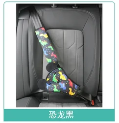 Children's Car Seat Belt Protector Pad - Soft, Comfortable Anti-Neck Padding for Safety (Black 1 set)