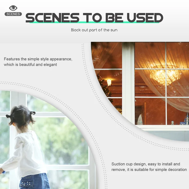 Fekete Görgő Redőnyök Ablakfüggöny Szívópohár Valkonya Körömmentes Magánszemélyek Konyha - Image 5