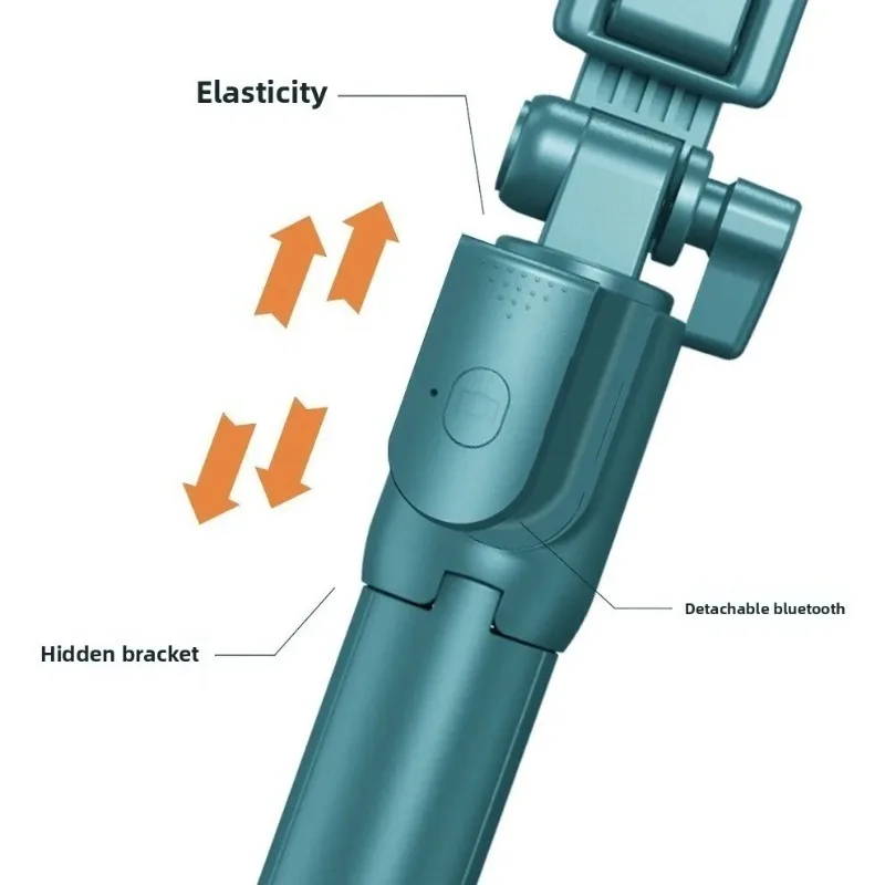 Wireless Bluetooth Selfie Stick Tripod with LED Selfie Light Detachable, Suitable for IOS Android Smartphones for Convenient