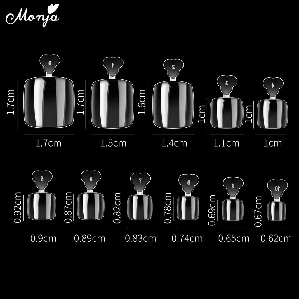 False Toenail Tips 550Pcs/Box Full Cover Fake Square Foot Extension Acrylic Toenail DIY Manicure Pedicure Tools Clear