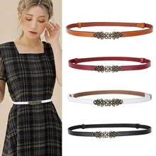 

Simple Women's Thin Leather Fashion and Decorative Belt with Skirt Waist Chain Casual