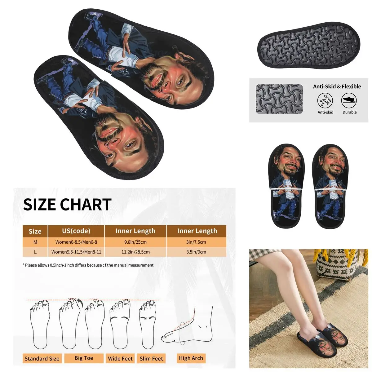 

Crazy Design Snoop Dogg Men Women Furry slippers,fashion Color printing special Home slippers,Neutral slippers pantoufle homme