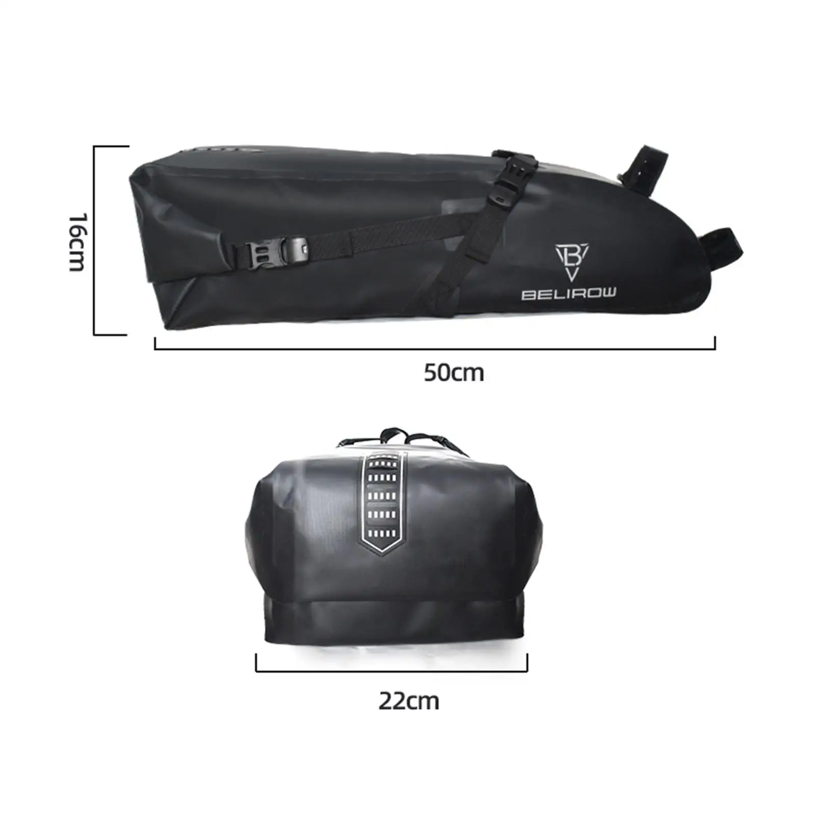 Bike Saddle Bag Bicycle Saddle Bag Riding Equipment Tool Bag Waterproof under Seat Rolled up Closure Black Cycling Seat Pouch