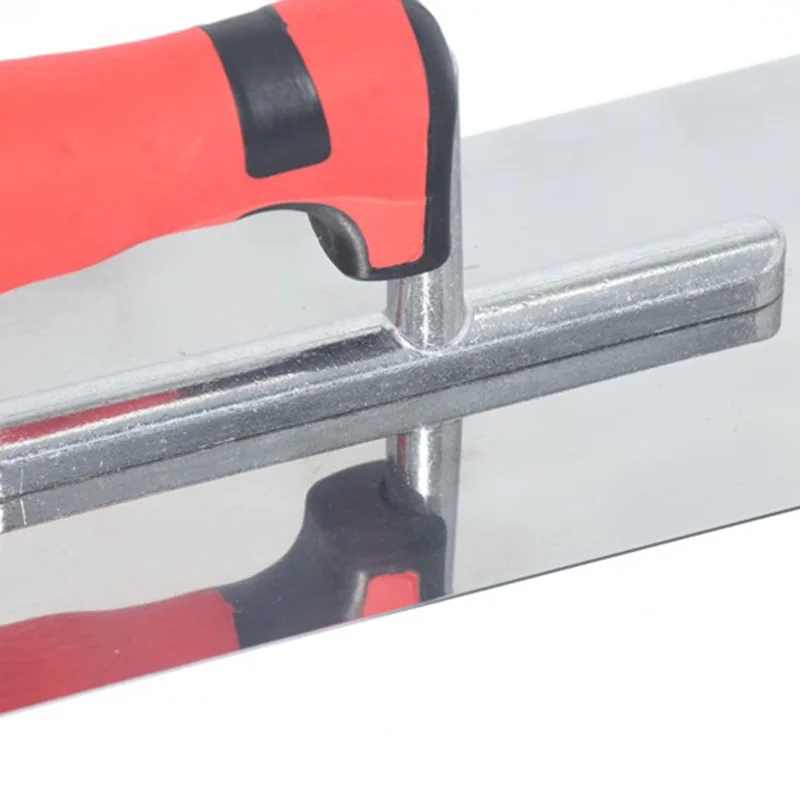 Plastering Trowel Stainless Steel Plastic Handle 11.02 inch Flat Bottom Drywall Plaster Mason Construction Tool