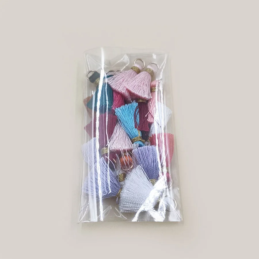 20 개/가방 미니 술 밴드 헤어 액세서리 골드 스레드 작은 루프 프린지 DIY 귀걸이 펜던트 수제 보석 재료