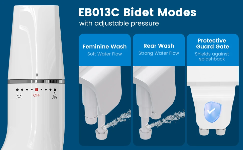 Description Picture 4 of itemBidet Attachment for Toilet ,Bidet toilet wash,Adjustable Water Pressure, Double Nozzle Attachment, Non-Electric,ass Shower