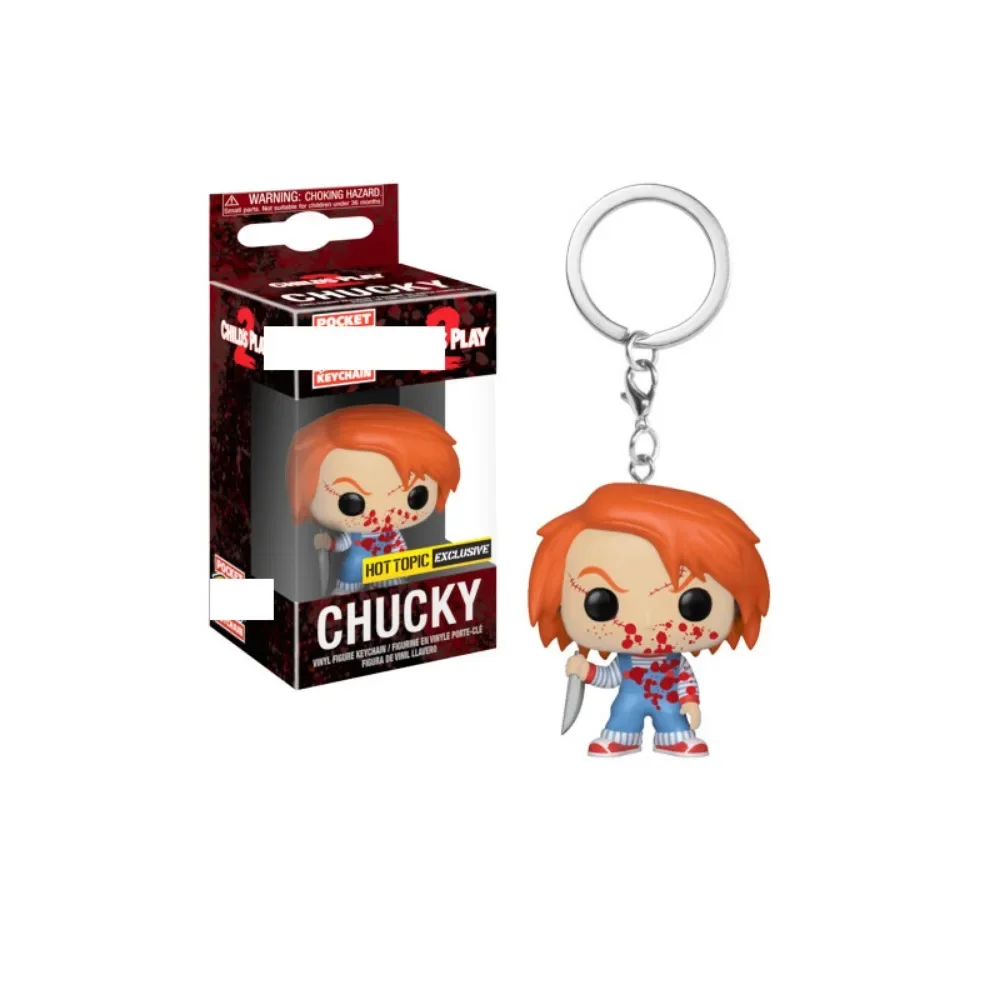 Funko POP Keychain Child's Play Famous Horror Movie Characters CHUCKY Action Toy Figures Pendant Jewelry Keychains Children Gift 4