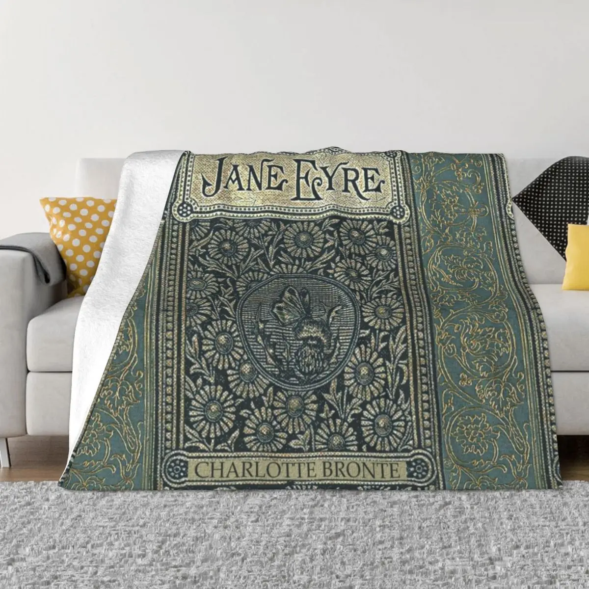 Jane Eyre Old Book Cover Design Throw Coperta Picnic Thermal Per Coperte Da Viaggio