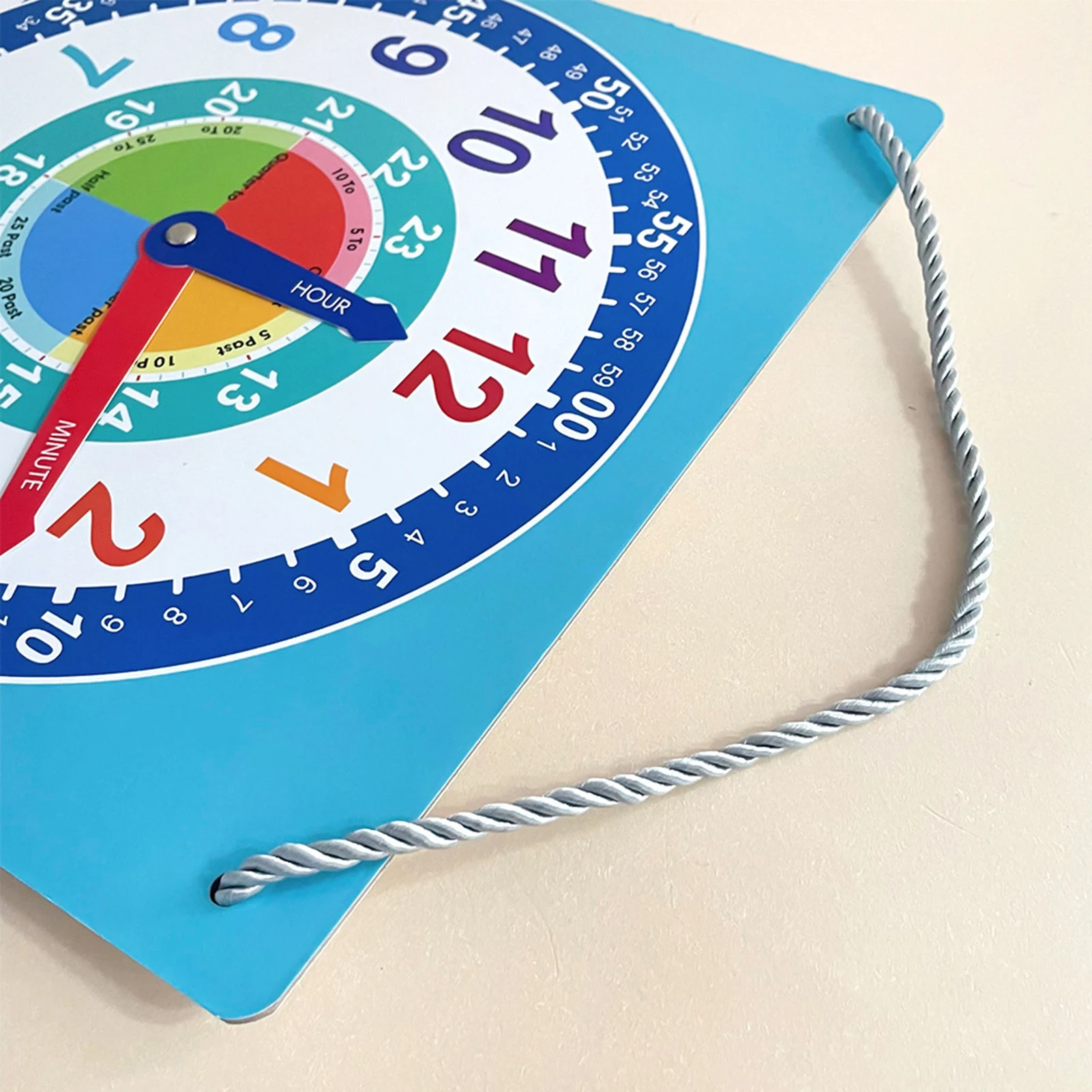 Children's Clock Model Primary School Children's Clock Teaching Aids Teaching Time Cognitive Learning Tools Clear Labels - 5