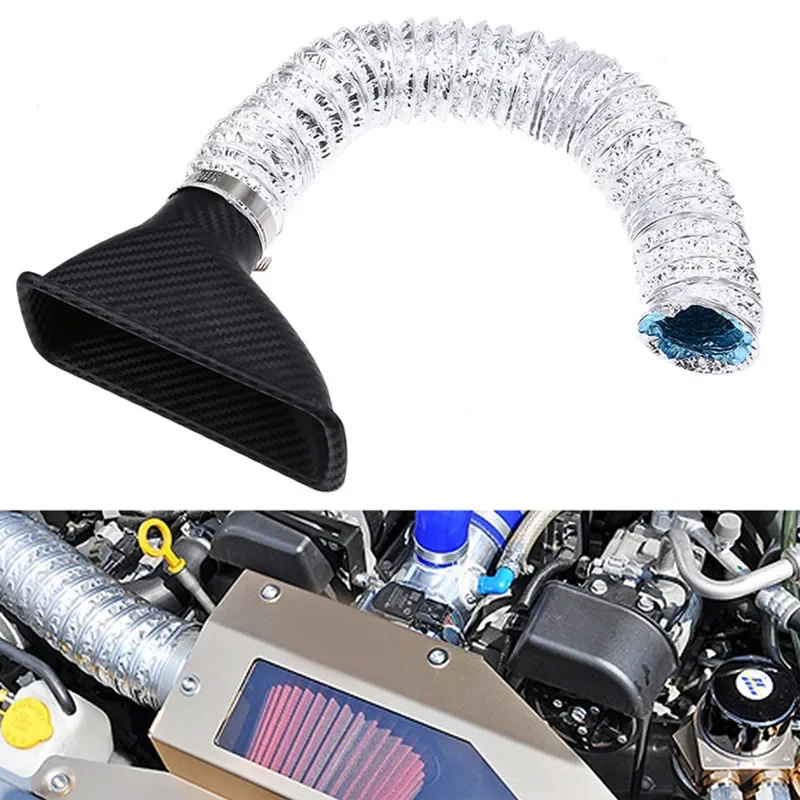 1pcs Universal Car Front Bumper admission air Turbo Air Intake Pipe Kit ABS Turbine Inlet Kit Pipe Air Funnel air intake kit air intake pipe air filter intake pipe