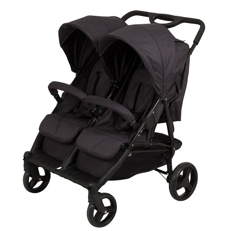

Double Twin Stroller Suitable From Birth, Lightweight, Compact Fold Pushchair Side By Side Twin Stroller