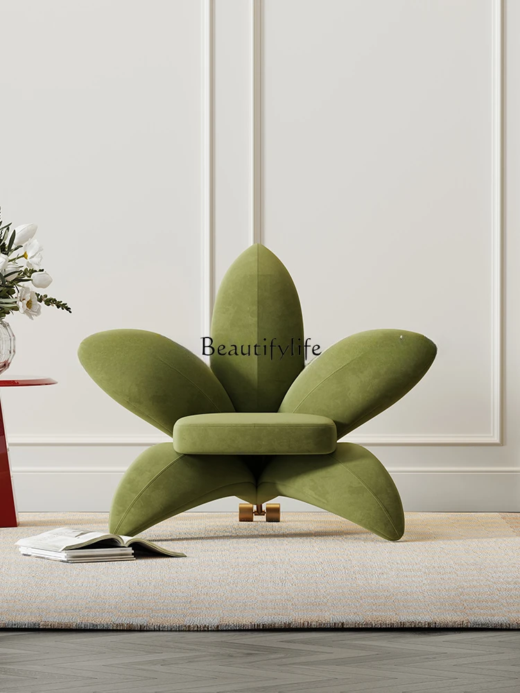 

Nordic Shaped Flower Couch Petals Fabric Leisure Chair